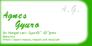 agnes gyuro business card